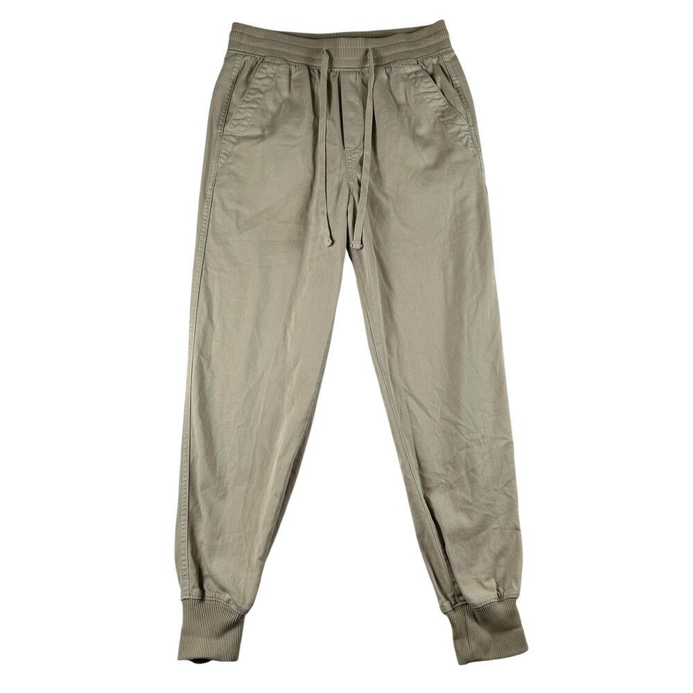 Gap Pants Womens XS Beige Jogger Elastic Waist Cuffed Twill Casual Travel